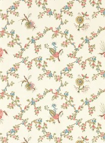 Sanderson Carta da parati Trelliage - Raspberry/ Stone