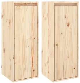 Pensili 2 pz 30x30x80 cm in legno massello di pino