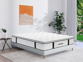 Materasso matrimoniale a molle insacchettate e topper integrato 180 x 200 cm - AMERICAN DREAM di YSMÉE