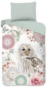 Biancheria da letto verde in flanella per letto singolo 140x200 cm Omaira – HIP