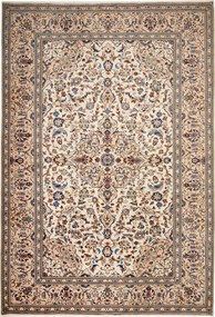 Kashan Tappeto 350x240 Beige (Iran) Annodato A Mano