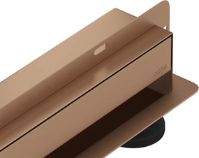 Mexen Flat Wall scarico lineare a parete 2 in 1 60 cm, rame spazzolato - 1C30060