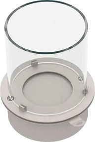 Bruciatore tondo con vetro per camino a bioetanolo biocamino inox 3 lt d.30