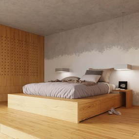 Plafoniera Quadrata in PVC da Soffitto 2xE27 HORUS 35 Grey da interno