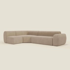 BonBon divano angolare componibile e modulare - tessuto smacchiabile T23 beige
