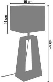 Tosel  Lampade d’ufficio lampada da comodino tondo legno taupe  Tosel