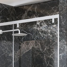 Porta doccia bianca 120cm scorrevole altezza 200h | KSA4000B - KAMALU