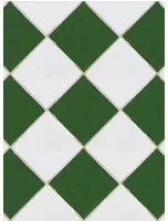 Rebel Walls Carta da parati Checkered Tiles - White/ Green