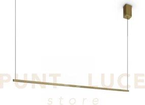 Essence sospensione square led 3000k 19w 2250lm ottone 115cm