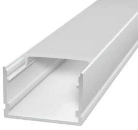 Profilo Lineare XL in Alluminio Bianco per 1-2 Strisce LED da 1m e 2m Selezionare la lunghezza Profilo 2 metro