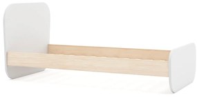 Letto da bambini bianco con effetto pino con rete inclusa 90x190 cm Esteban – Marckeric