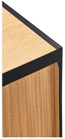 Cassettiera alta nera effetto rovere95x120 cm Arista - Teulat