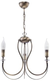 Jupiter 1633 - Lampadario su catena MELANI 3xE14/40W/230V patina ottone