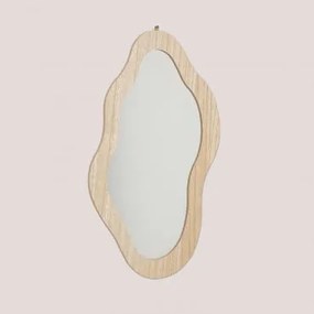 Specchio Da Parete In Mdf Natural Fido ↑51 Cm - Sklum