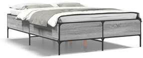 Giroletto Grigio Sonoma 160x200 Cm İn Legno Multistrato Metallo /
