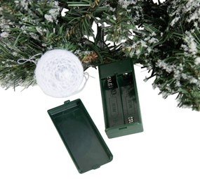 Ghirlanda natalizia bianca e rossa da 270 cm con LED e timer - Jack