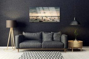 Quadro acrilico Paesaggio acquatico 100x50 cm