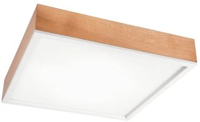 Plafoniera OAK SQUARE 4xE27/15W/230V 48x48 cm quercia/bianco