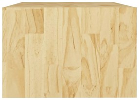 Tavolino da Salotto 75x50x33,5 cm Legno Massello di Pino