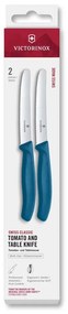 Victorinox - Set di coltelli per verdure SWISS CLASSIC, lama 11 cm, 2 pezzi, blu