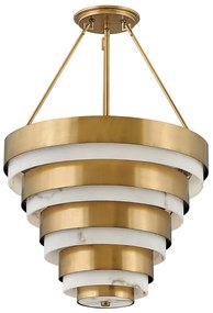 Lampadario Contemporaneo Echelon Acciaio Ottone Antico 4 Luci E14