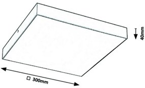 Rabalux - Plafoniera LED/24W/230V 2800-6000K IP44 nera