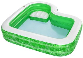Bestway Piscina Gonfiabile 2 Camere Tropical 231x231x51 cm +6 Anni Giardino 54336
