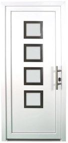 Portoncino d'ingresso in pvc 20017 L 90 x H 210 cm bianco apertura sinistra