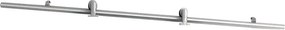 Binario per porta scorrevole da parete Ermes Legno, in alluminio grigio argento anodizzato per anta in legno, L 200 x H 11 cm