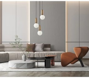 ITALUX PND-02340-3S-BRO - Lampadario a sospensione ALDEVA 3xE27/40W/230V nero/br