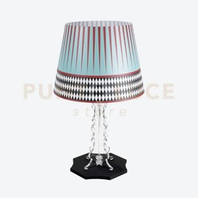 Lampada da tavolo grande brighella 1 luce attacco e27 disegno foulard