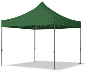 TOOLPORT 3x3m gazebo pieghevole, PREMIUM acciaio, verde scuro - (600016)