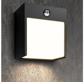 Brilagi-LED Lampada da parete esterna con sensore TERNI LED/12W/230V nera IP44