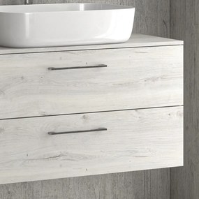 Mobile bagno sospeso da 100 cm due cassetti soft close EL-100P - KAMALU
