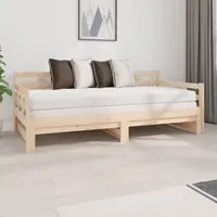 Dormeuse Estraibile in Legno Massello di Pino 2x(90x190) cm 820382