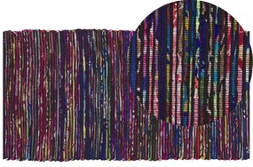 Tappeto cotone multicolore scuro 80 x 150 BARTIN Beliani