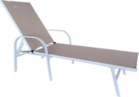 Lettino Prendisole Tortora Hawaii in Acciaio e Textilene - Comfort e Stile