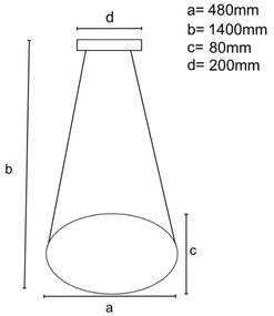 Lampadario a sospensione con filo LED dimmerabile LED/65W/230V 3000-6500K oro + telecomando
