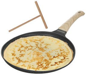Padella crepes 28 cm con spatola Crepes Magie grigia