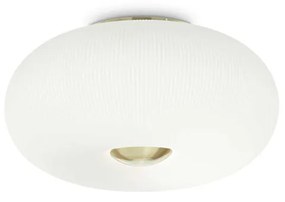 Plafoniera Moderna Arizona Vetro Bianco 3 Luci Gx53 9W 3000K Luce Calda