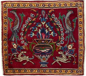 Mashad Tappeto persiano 60x60 Rosso (Iran) Annodato A Mano