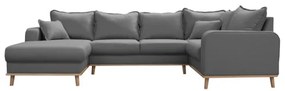 Divano angolare grigio (angolo sinistro) Beata - Ropez