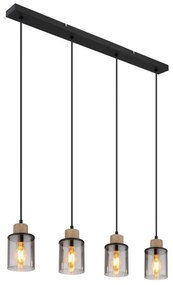 Globo 15707-4H - Lampadario a sospensione con filo REID 4xE27/15W/230V