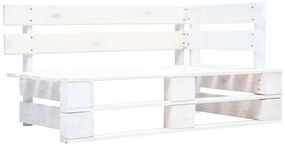 Set divani in pallet con cuscini 6 pz in pino impregnato bianco