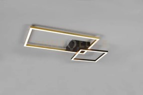 Padella plafoniera led 25w 3000lm, 3000k oro + nero con snodo dimme...