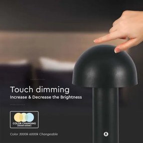 LED Lampada da tavolo ricaricabile dimmerabile LED/1W/5V 3000-6000K 1800 mAh nero