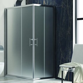 Box doccia 120x100 cm angolare cristallo opaco KF1000 - KAMALU