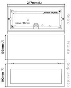 Applique Band Design - E27 Nero Bidirezionale IP65 per Esterni