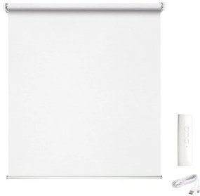 Tenda a rullo motorizzata oscurante MADECO Eroll bianco 104 x 250 cm
