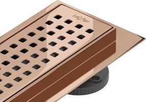 Mexen Flat 360° M08 scarico lineare rotante 50 cm, oro rosa - 1625050-40